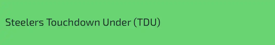Steelers Touchdown Under (TDU)